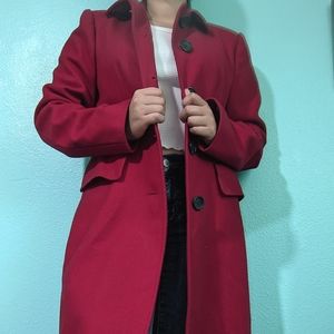 Banana Republic Red Wool Coat